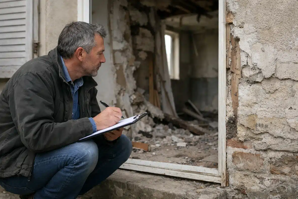 Inspection et vérification avant achat d'une maison nécessitant des travaux de rénovation