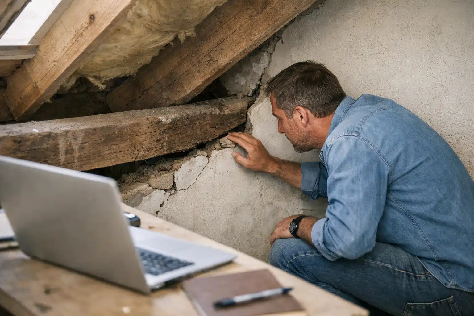 Aménagement de combles en bureau avec erreurs structurelles à éviter lors des travaux de transformation